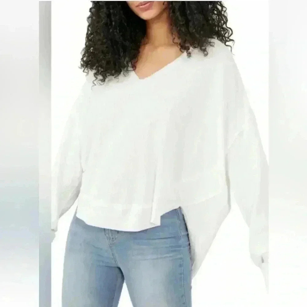 New Free people Owen thermal long sleeve cotton top size XS